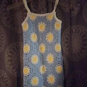 Haute Hippie Blue and Yellow Kids Casual Dress Size 6